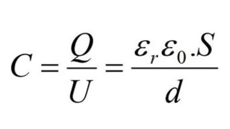 công thức tính điện dung tụ điện