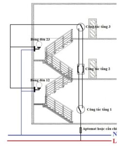 top 4 sơ đồ mạch điện cầu thang